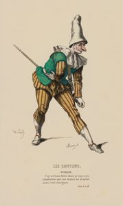 Les Contens, Nivelet (farget gravering) av French School