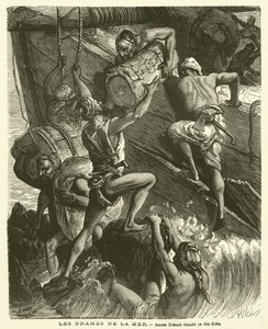 The Dramas Of The Sea (gravering) av French School