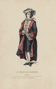 Les Folies De Cardenio, Cardenio (farget gravering) av French School