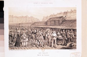 Les Halles, 1855 av French School