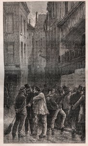 Les Posters - folket i Paris våkner til å finne offentlige merknader på alle veggene som informerer dem om statskuppet 2. desember 1851 - i "" Histoire d