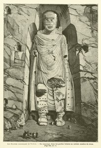 De kolossale statuene av Bamian (gravering) av French School