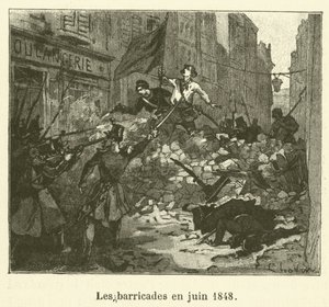 Barrikadene i juni 1848 (gravering) av French School