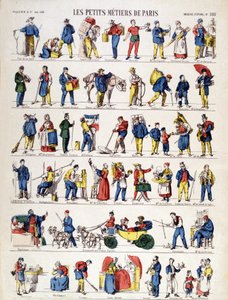 Les petits metiers de Paris, bilde av Epinal fra 1800-tallet (gravering) av French School