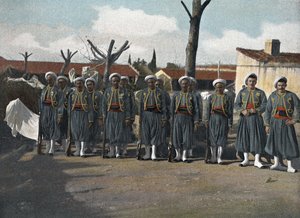 De algeriske geværmennene i "" Militært album: Army of Africa. Infanteri - kavaleri"" av French School