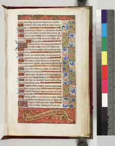 Lewis E 113 f.20r Dekorert tekstside med mottoet Without Loyalty all is Lost, 1500-15