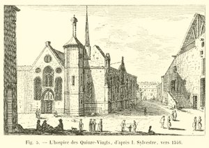 Quinze-Vingts hospits, etter I Sylvestre, rundt 1546 av French School