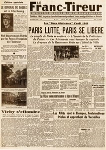 Liberation of Paris - FRANC TIROUR nummer 38 av 21. august 1944 - Paris-kamper, paris ce libere av French School