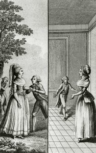 Libertinage - i "Historie dag for dag til en kvinne fra den franske republikken", Restif de La Bretonne (1734-1806), Genève 1791-1794. av French School