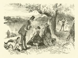 Livet i England: hundeselger i Hyde Park (gravering) av French School