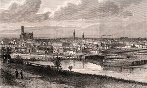 Limoges - Haute-Vienne - engraving in “La France illustree: geography, history, statistical administration” by V.A. Malt-Brown. 1884 av French School