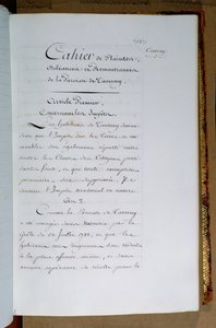 Liste over klager og krav stilt til kong Louis XVI (1754-93) av prestegjeldet Taverny, april 1789 av French School