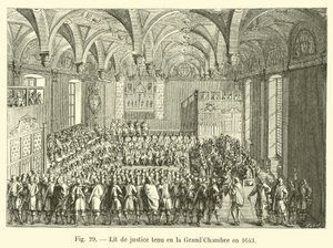 Lit de rettferdighet holdt i Storkammeret i 1643 av French School