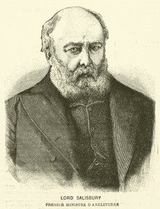 Lord Salisbury , britisk statsminister (gravering) av French School