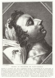 Louis-Michel le Peletier, Marquis de Saint-Fargeau, fransk revolusjonær politiker, 1793 av French School