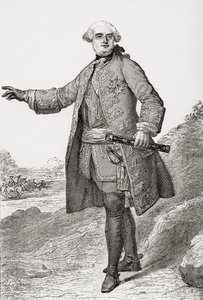 Louis Charles César Le Tellier kjent som hertugen av Estrées, 1695 1771. Fransk militærsjef og marskalk av Frankrike. Fra Les Heures Libres utgitt 1908. av French School