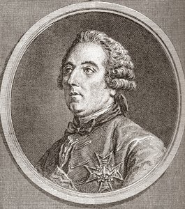 Louis César de La Baume Le Blanc, duc de Vaujours, duc de La Vallière, 1708 1780. Fransk adelsmann, bibliofil og militærmann. Fra Les Heures Libres utgitt 1908. av French School