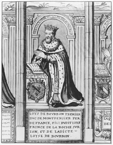 Ludvig II av Bourbon, hertug av Montpensier (litho) av French School