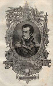 Louis Marie Maximilien de Caffarelli du Falga (1756-1799) fransk general under den franske revolusjonen - - Gravering i New National Encyclopedia av Maurice La Charest - 1870 - av French School
