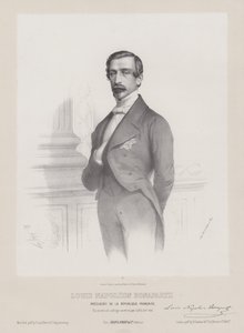 Louis Napoleon Bonaparte, president i Den franske republikk, ca. 1848 (lito) av French School