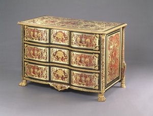 Louis XIV Boulle Commode, ca. 1700 (skilpaddeskall, messing og ormolu) (se også 220158)
