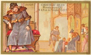 Louis XI av Frankrike (chromolitho) av French School
