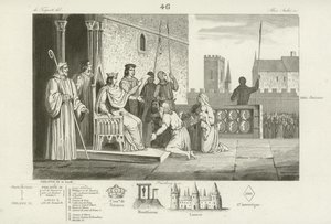 Louis X av Frankrike frigjør livegne, 1315 av French School