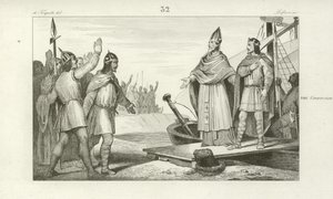 Louis dOutremer vender tilbake til Frankrike for å kreve tronen, 936 av French School