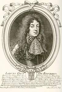 Louis de Bourbon, Prince of Condé, 1668 - 1710. Prins av blodet ved det franske hoffet til Ludvig XIV. Fra Les Heures Libres utgitt 1908. av French School