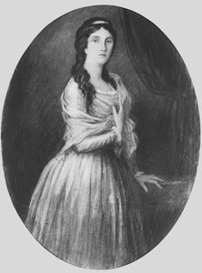 Lucile de Chateaubriand på 25 år (litho) av French School