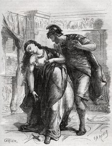 Lucreces død: Lucrece (Lucrezia, Lucretia, romersk dame på 600-tallet f.Kr.) ble offer for vold av sin fetter Sextus Tarquin, sønn av Tarquin den suverene. Hun begikk selvmord foran mannen sin, Lucius Tarquinius Collatinus, kjent som Ta av French School
