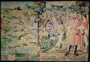 Lugdus (1672-21 f.Kr.) før en representasjon av byen Lyon, Arras verksted, ca. 1530 av French School