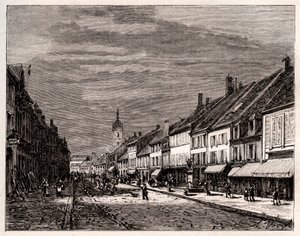 Lure - departementet Haute-Saone i regionen Bourgogne-Franche-Comte - gravering i "La France illustree: geografi, historie, statistisk administrasjon" av V.-A. Malt-brun. 1884 av French School