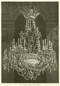 Krystalllysekrone, fra Baccarat-fabrikken (gravering) av French School