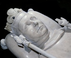 Løgn av kong Charles VI (1368-1422) Basilica of Saint Denis, Sain Denis av French School