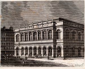 Lyon: Le Grand Theatre - engraving in “La France illustree: geography, history, statistical administration” by V.A. Malt-Brown. 1884 av French School