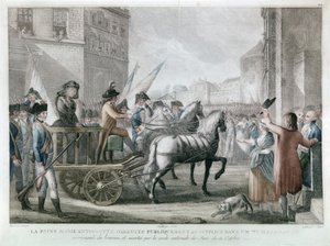 MARIE-ANTOINETTE ble ført til giljotinen, 16. oktober av French School