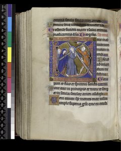 MS 300 f.212v, Terce, fra Psalter and Hours of Isabella of France, Paris, ca. 1265-70 (penn og blekk og tempera på pergament) av French School