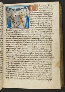 MS Hunter 252 048r-side fra Hundred New News, ca. 1461-62 av French School