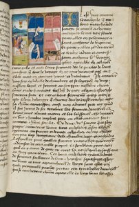 MS Hunter 252 070r-side fra Hundred New News, ca. 1461-62 av French School