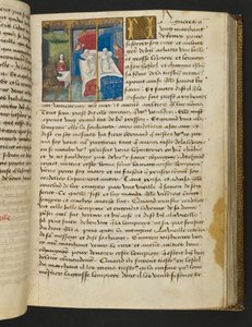 MS Hunter 252 093r Side fra Hundred New News, ca. 1461-62 av French School
