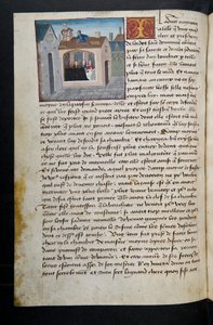 MS Hunter 252 097v Side fra Hundred New News, ca. 1461-62 av French School