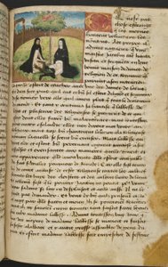 MS Hunter 252 109r-side fra Hundred New News, ca. 1461-62 av French School