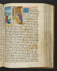 MS Hunter 252 112r-side fra Hundred New News, ca. 1461-62 av French School