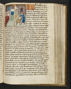 MS Hunter 252 141r-side fra Hundred New News, ca. 1461-62 av French School
