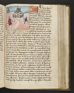 MS Hunter 252 145r-side fra Hundred New News, ca. 1461-62 av French School