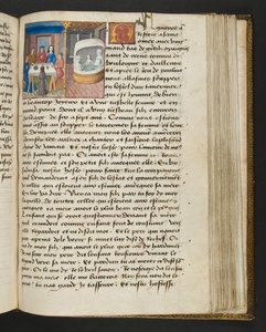 MS Hunter 252 147r-side fra Hundred New News, ca. 1461-62 av French School