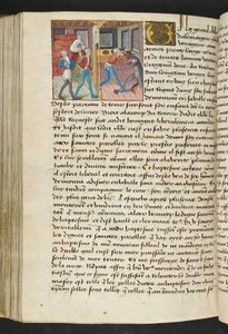 MS Hunter 252 152v-side fra Hundred New News, ca. 1461-62 av French School