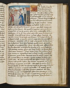 MS Hunter 252 175r-side fra Hundred New News, ca. 1461-62 av French School