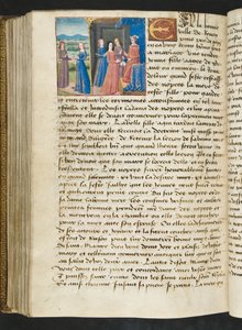 MS Hunter 252 177v Side fra Cent Nouvelles Nouvelles, ca. 1461-62 av French School